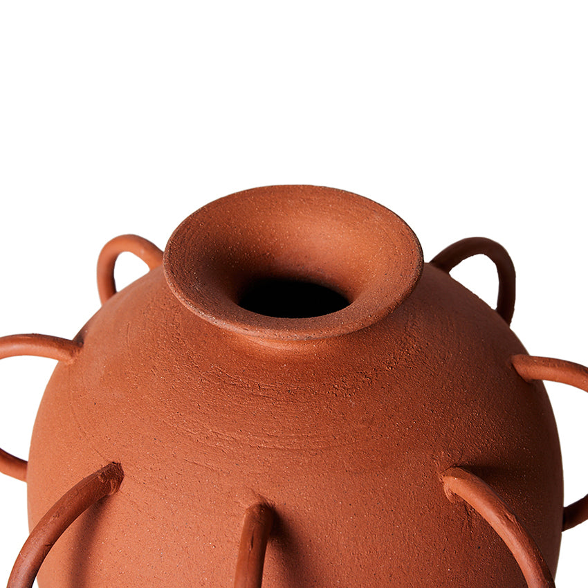HK OBJECTS: TERRACOTTA VASE WITH HANDLES CasaSoyer