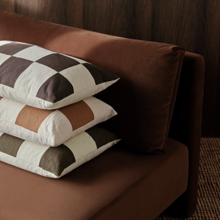 Cojín retazos oliva - CasaSoyer