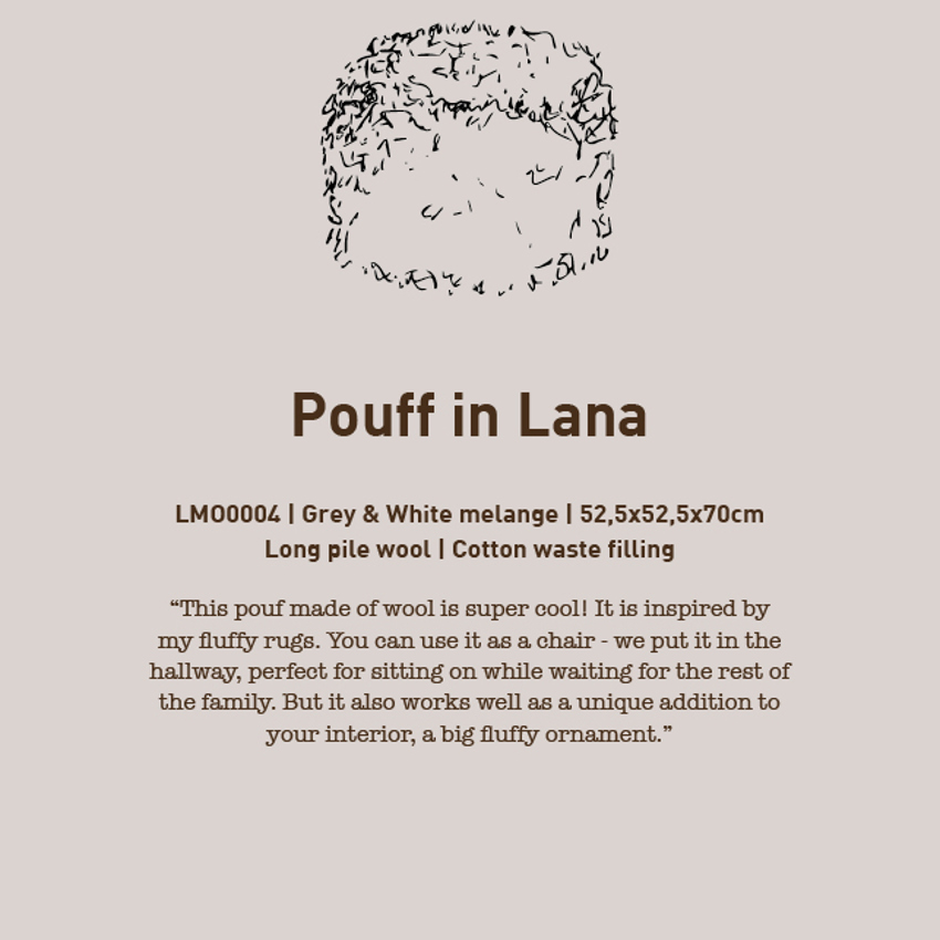 MON FOR HKLIVING: POUFF IN LANA CasaSoyer