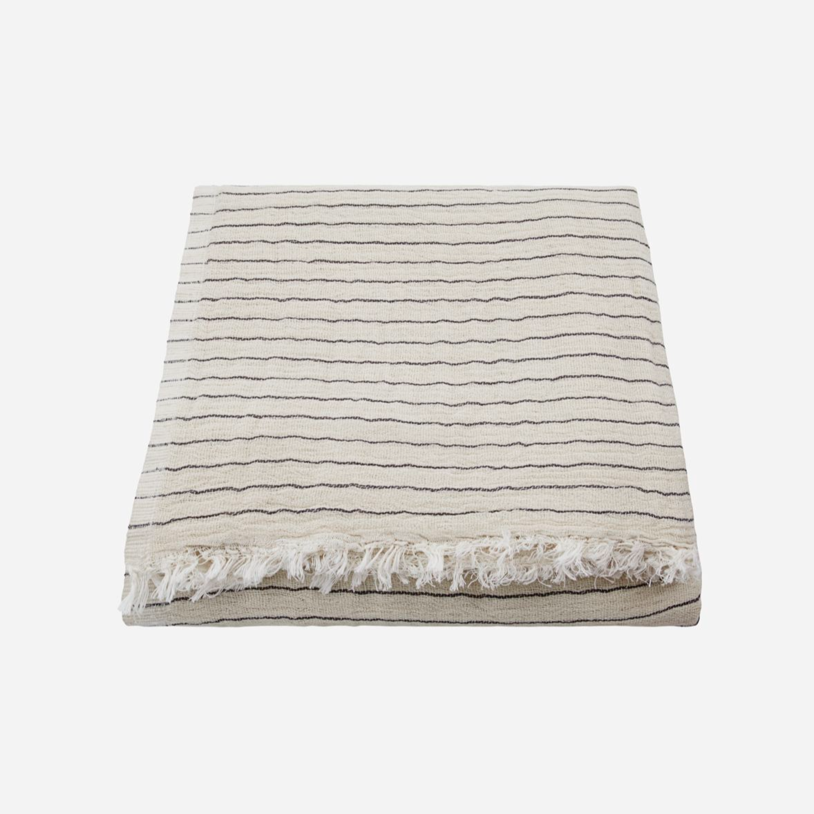 Throw, Alice stripe, Dark grey CasaSoyer