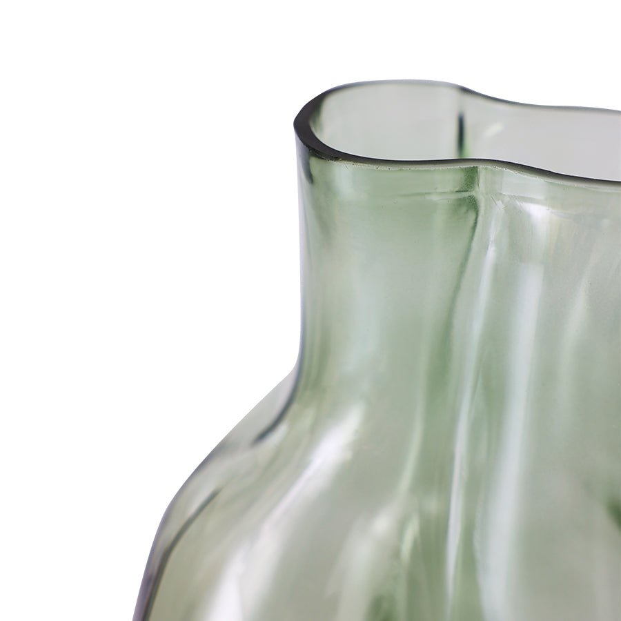 Jarrón cristal oliva - CasaSoyer