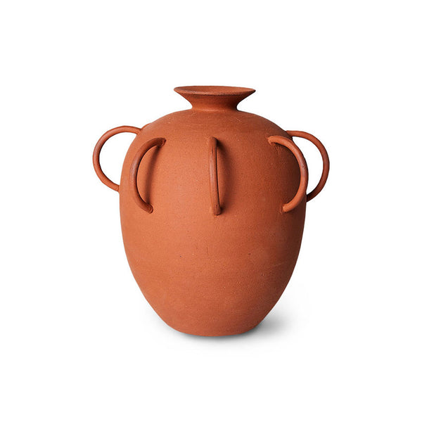 HK OBJECTS: TERRACOTTA VASE WITH HANDLES CasaSoyer