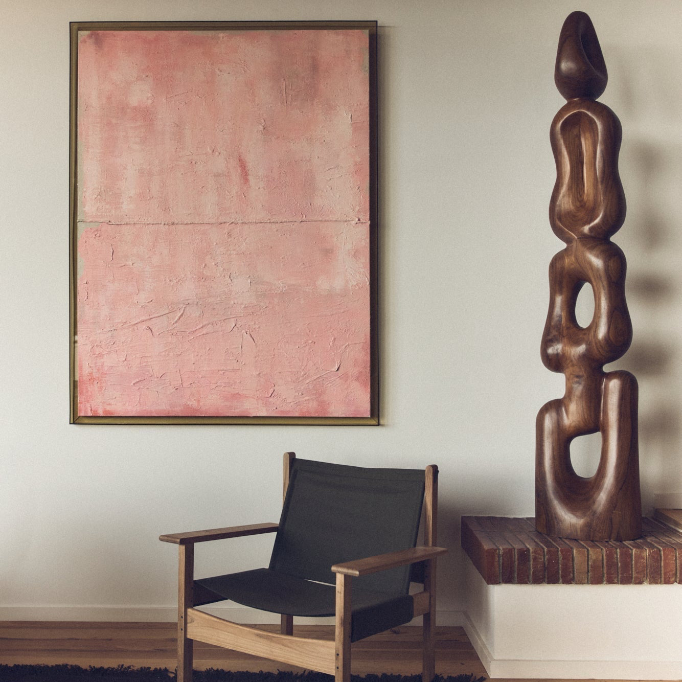 Arte rosa enmarcada - CasaSoyer