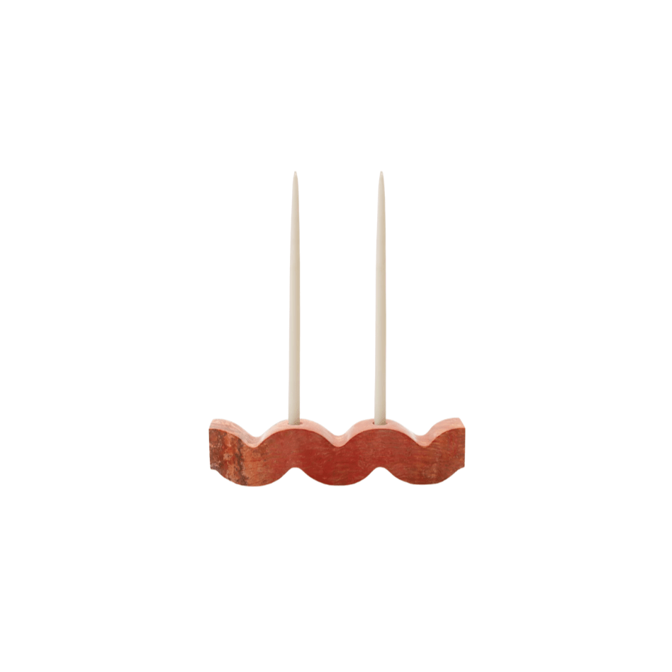 Candelabro jaspe naranja - CasaSoyer
