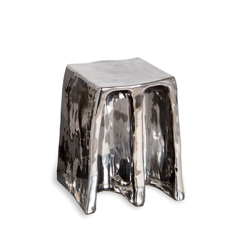 Chouchou stool silver Pulpo