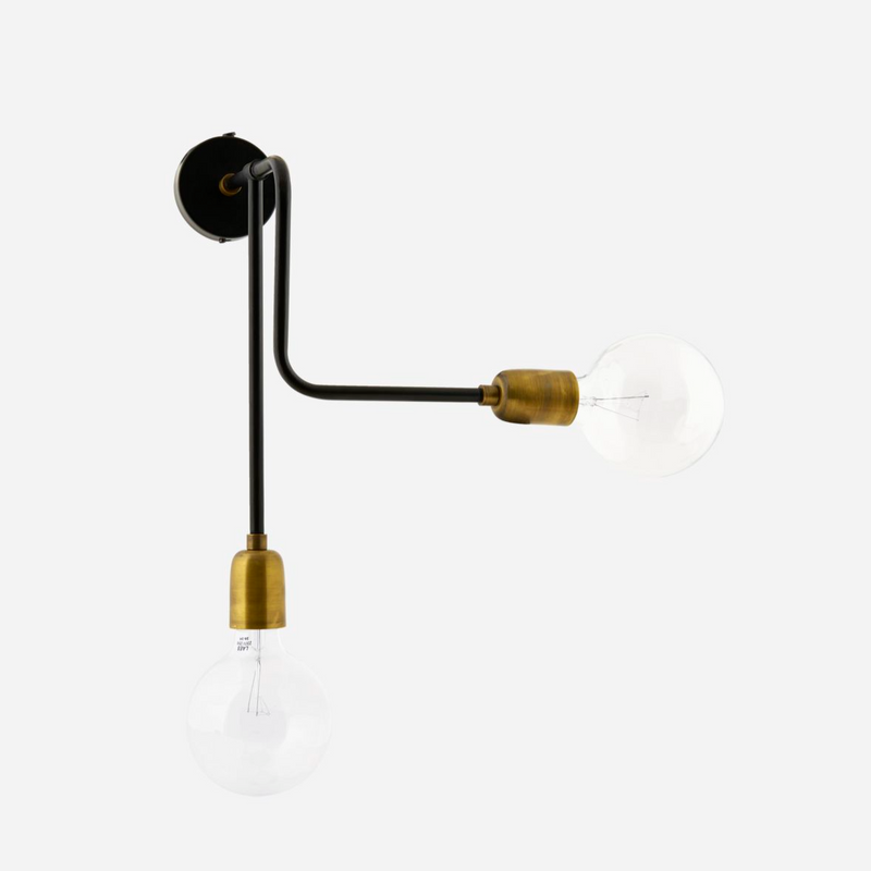 Wall lamp, Molecular, Black/Brass CasaSoyer