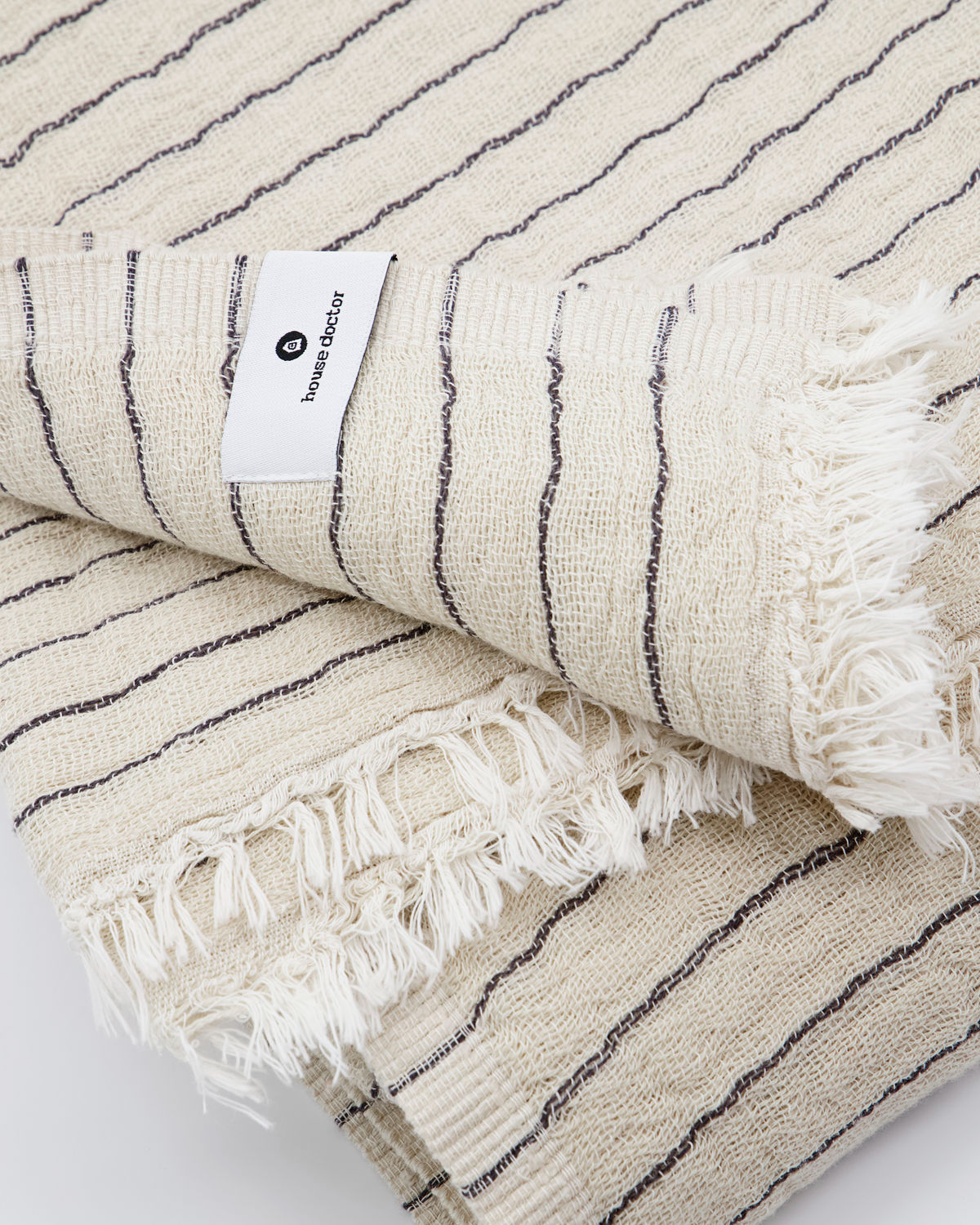 Throw, Alice stripe, Dark grey CasaSoyer