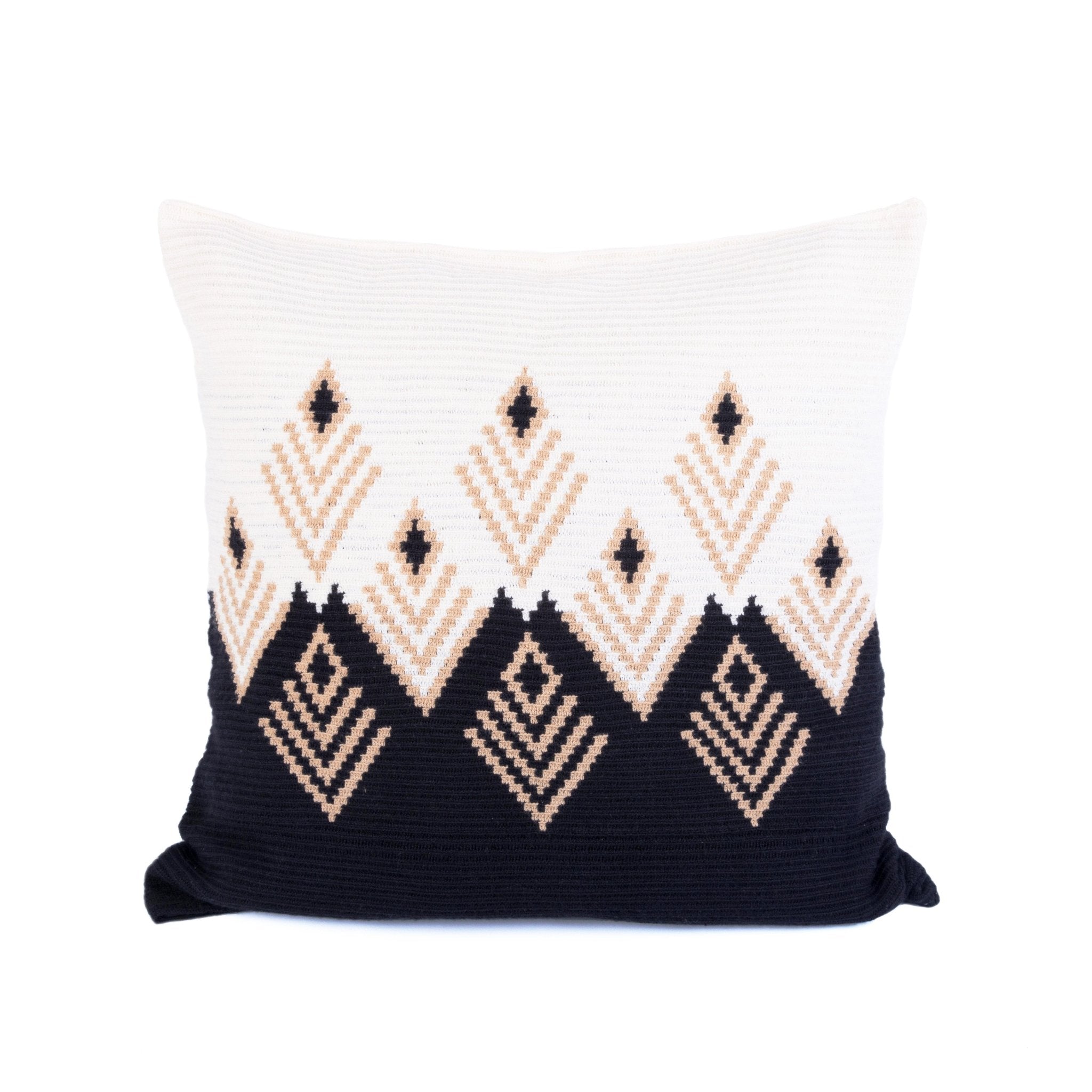 Funda crochet negro - blanco - CasaSoyer