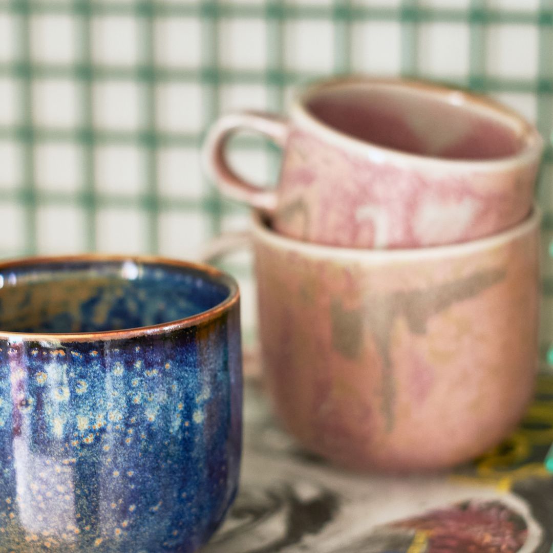 Set 4 tazas rustic pink