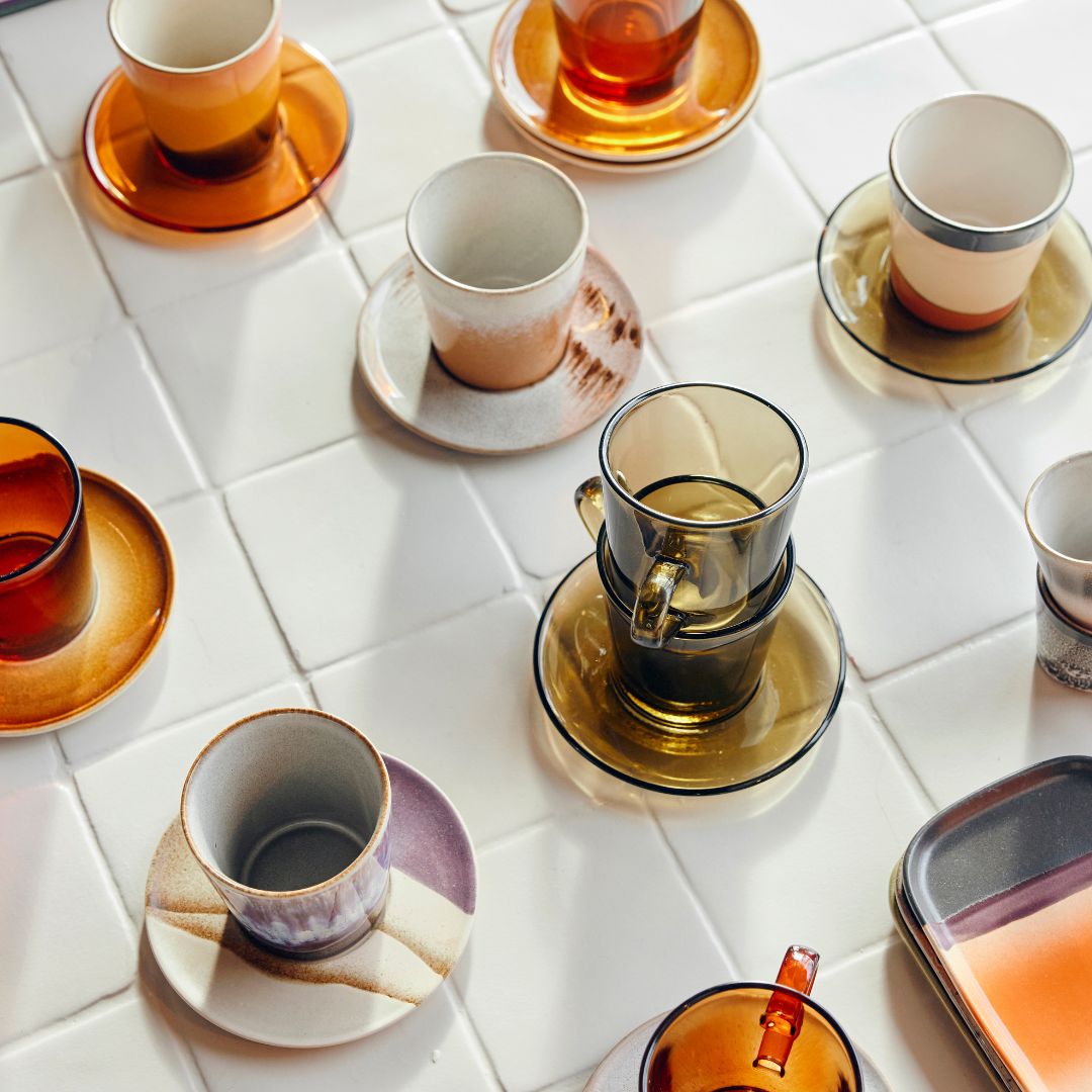 Set 4 tazas retro - CasaSoyer